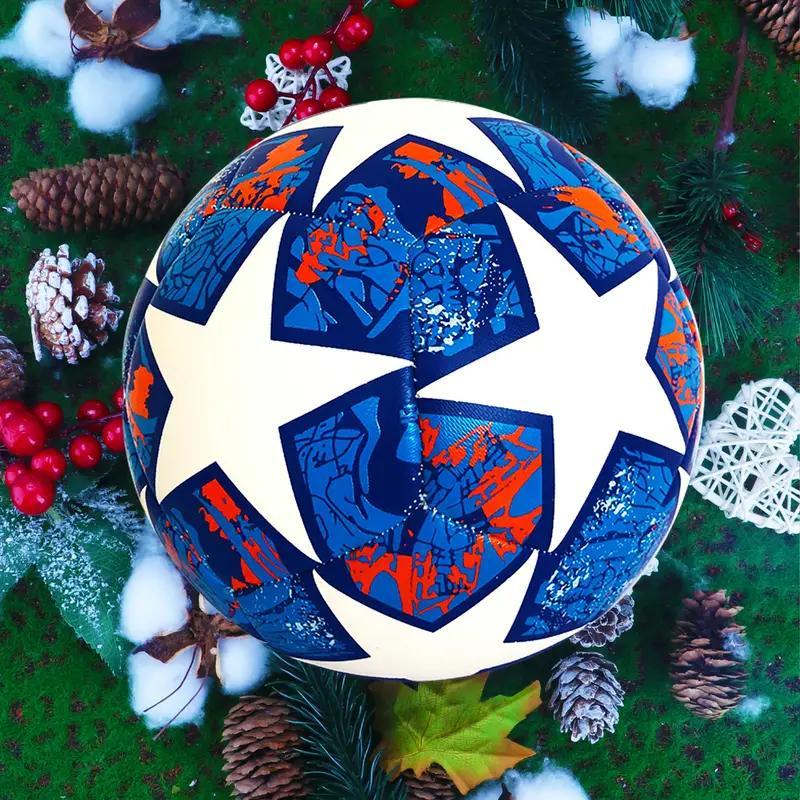 Size 5 Soccer Ball, 1 Count Personalized Hand-Applied Football Ball, Durable & Long-Lasting Official Game Weight Soccer Ball with Pump 0