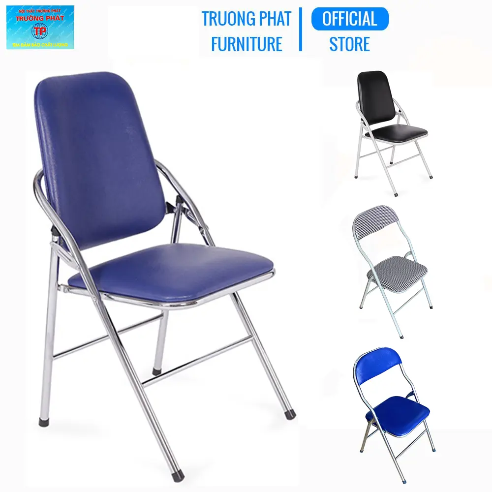 Ghế gấp văn phòng Trường Phát, đệm tựa lưng ngồi êm ái, ghế xếp gọn đa tiện ích