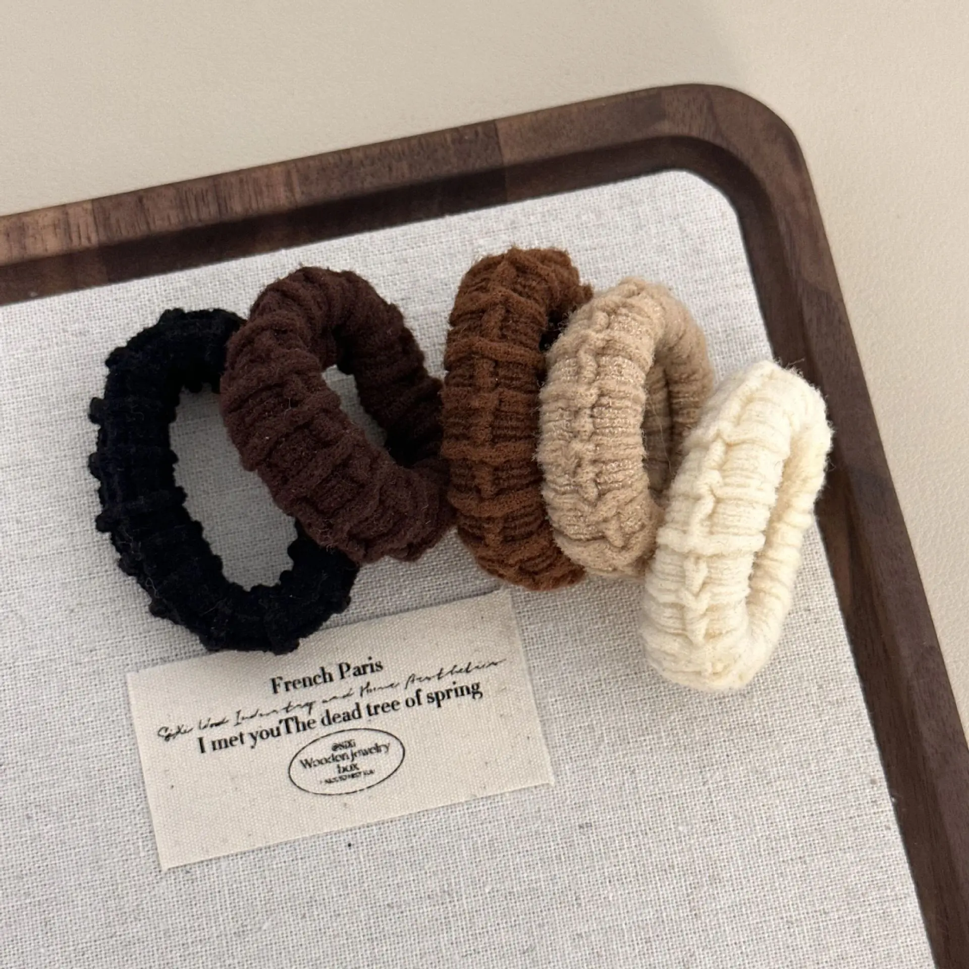 High ponytail hair tie for women, non-slip elastic band for tying hair, thick hair ring, leather headband, Korean rubber band for tying hair, towel ring.