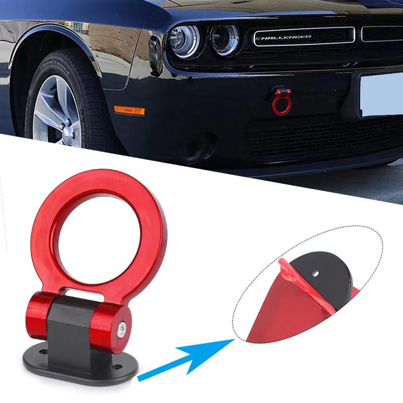 Product Introduction of Fashion Universal Decorative Trailer Hook ABS Adhesive Non-destructive Trailer Hook Adjustable Plastic Trailer Ring Car Modeling Trailer Hook Sticker Decoration Car Front and Rear Trailer Ring Vehicle Trailer Hook Car Rally Accessories 20