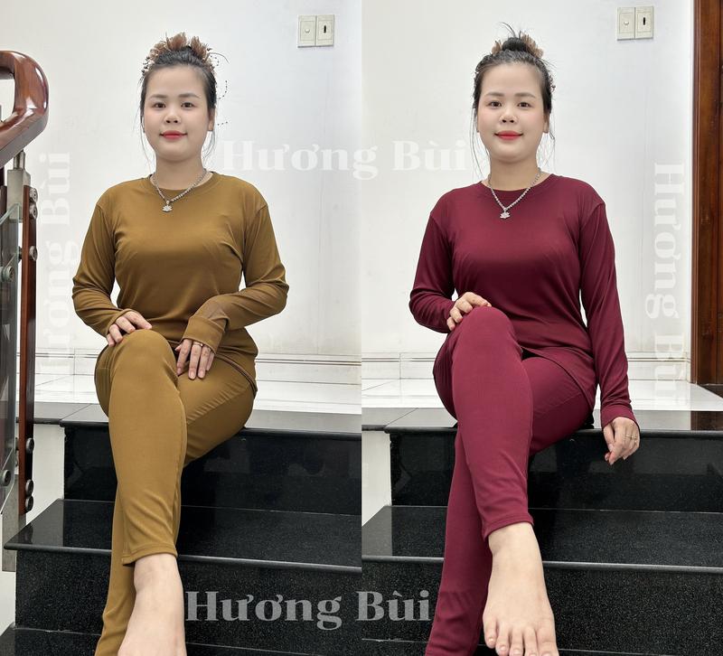 Bộ Ủ Kem Thun Tăm Lạnh Quảng Châu Cổ Tròn Quần Baggy (Freesize 50-70Kg)