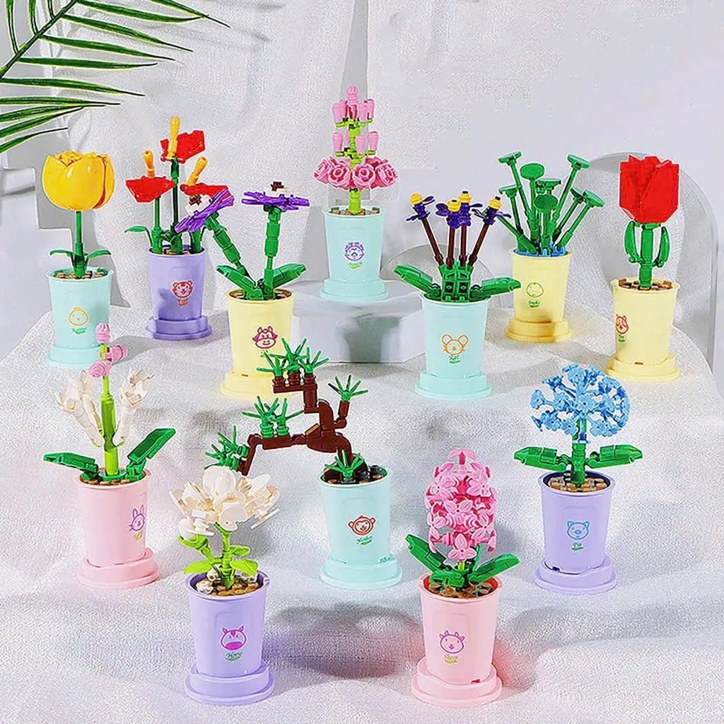 Bộ Mô Hình Đồ Chơi Lắp Ráp Xếp Hình 3D Cao Cấp Nhân Vật Hoạt Hình 12 Cây May Mắn - Tháo Lắp, Bộ Lắp Ráp Toy