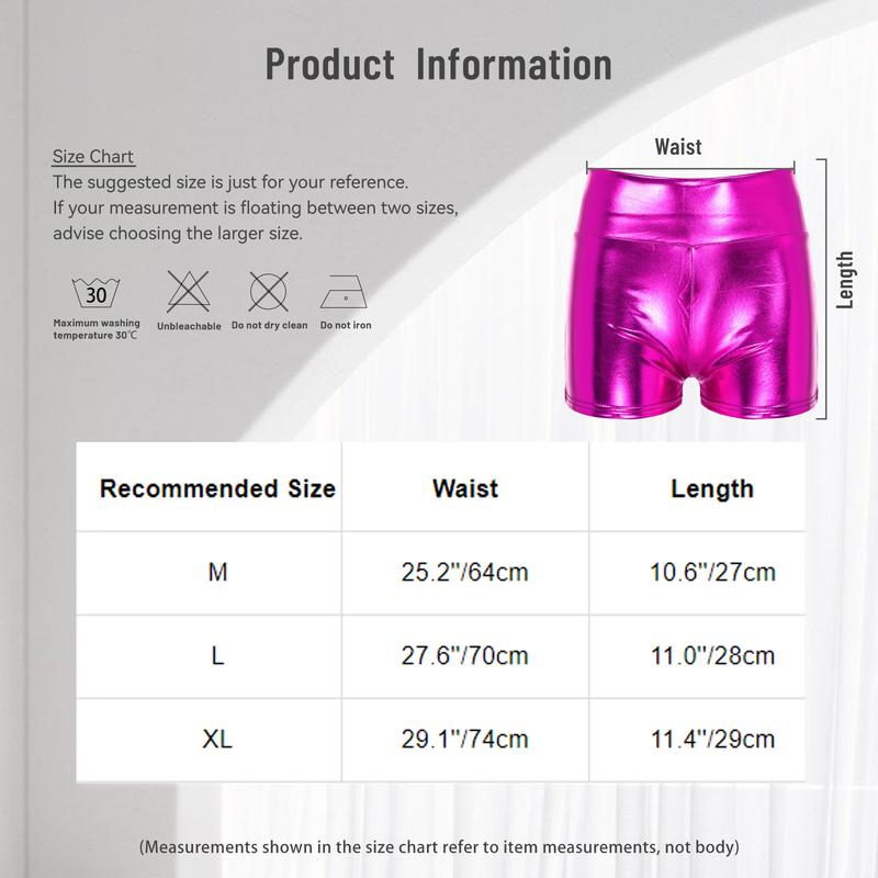 Product Introduction of Quần Ngắn Cạp Cao Dành Cho Nữ, YiZYiF, Thích Hợp Cho Bữa Tiệc Rave Và Câu Lạc Bộ, Đáy, Da Bóng Kim Loại Sáng Bóng, Quần Đùi Nóng Bỏng 0