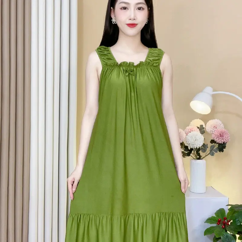 Đầm nhún vai thun lạnh 40-100kg 1