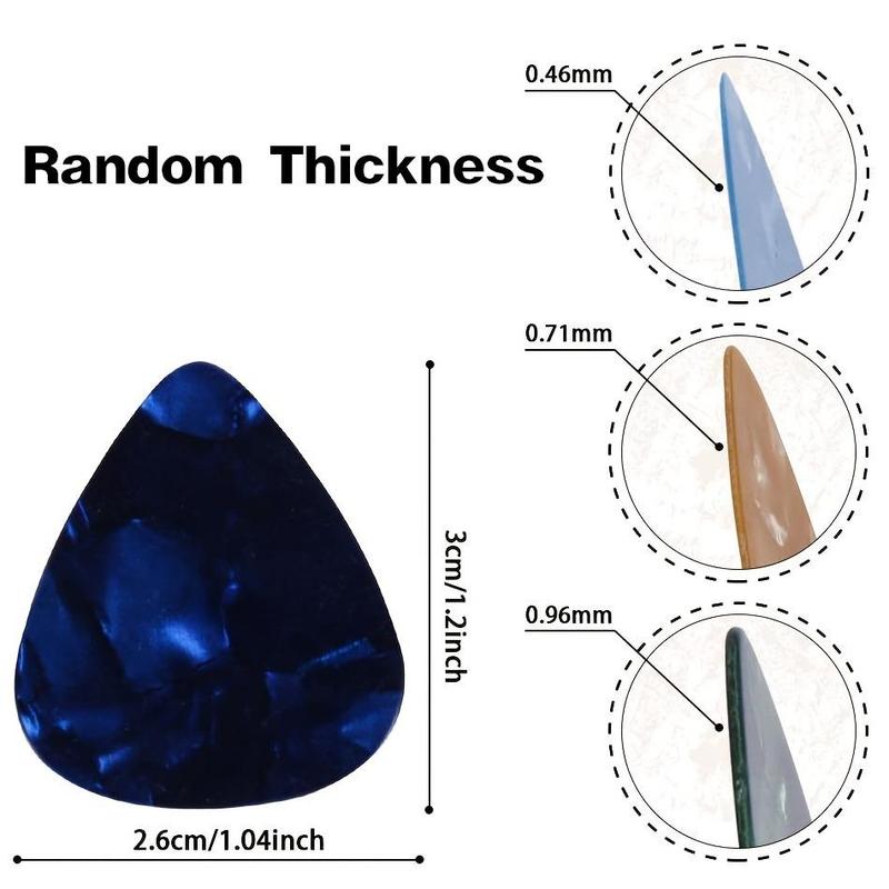 Product Introduction of Random Color Guitar Pick, 1 Set Multicolor Ukulele Guitar Pick Plectrums, Suitable for Bass Electric Guitar Musical Gift for Friends Guitar Lovers Guitarists Rockers Musicians 20
