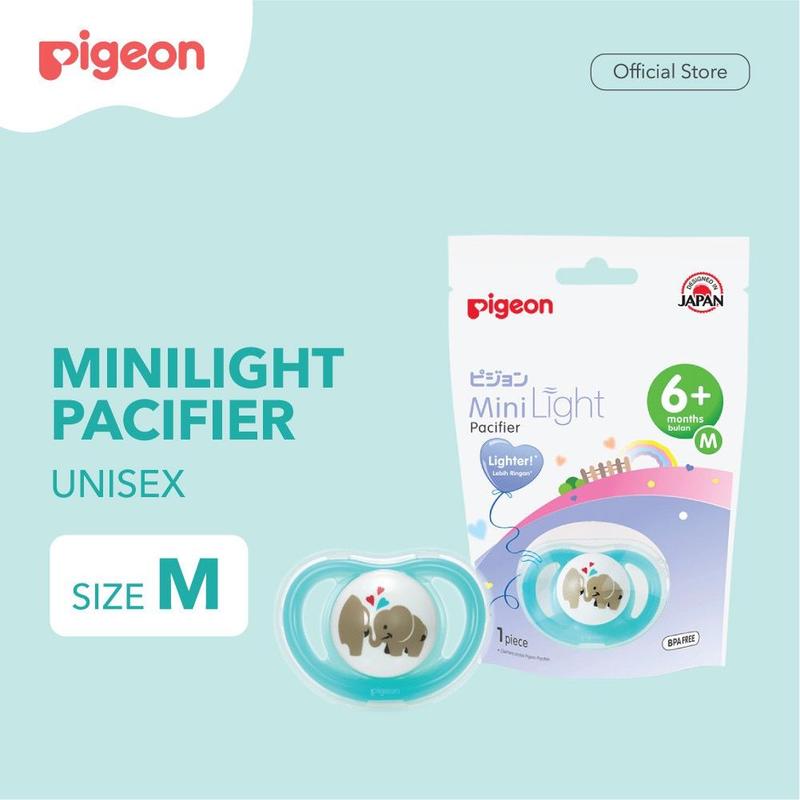 Pigeon Baby Mini Light Silicone Pacifier S M L | Empeng Minilight Bayi Ada Tutup | Dot Empeng anak Bayi 8