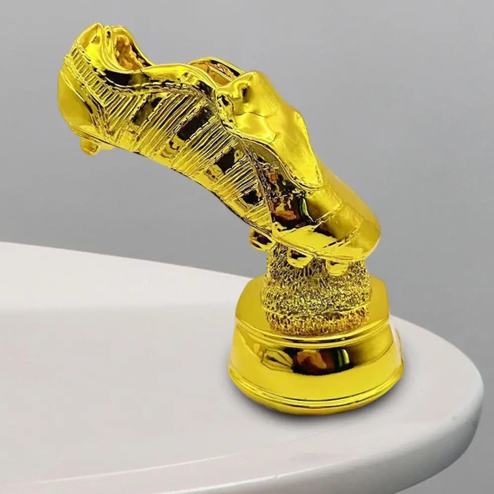 Golden Boot Soccer Trophy Statue Figurine for Party Favors Cabinet Furniture