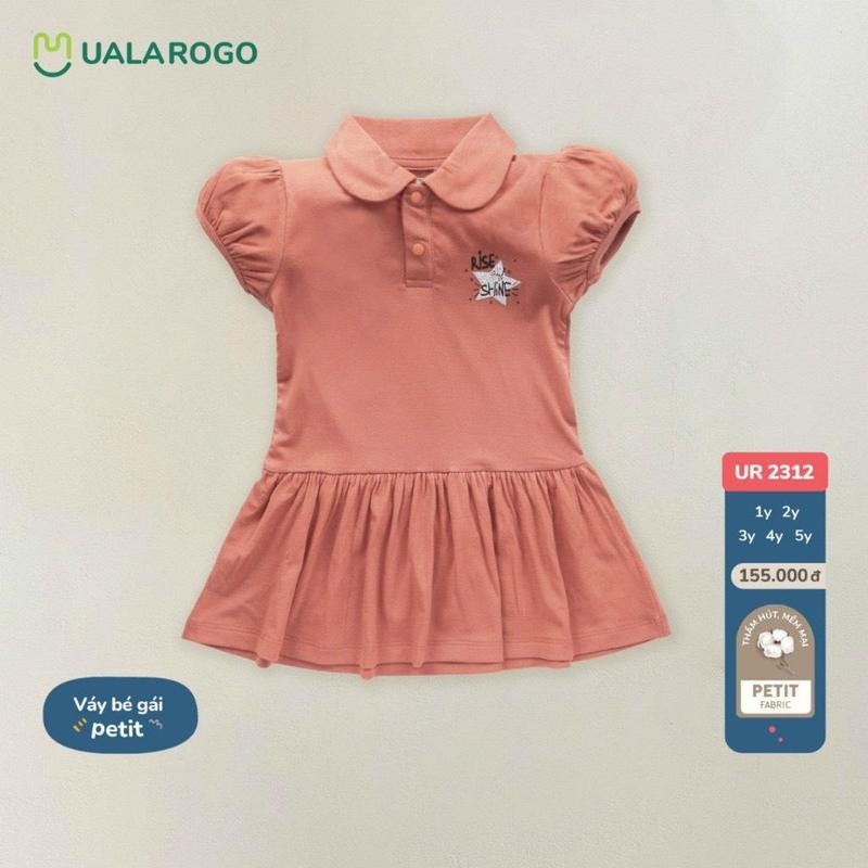 Váy xòe tay bồng Ualarogo chất vải petit cho bé 1