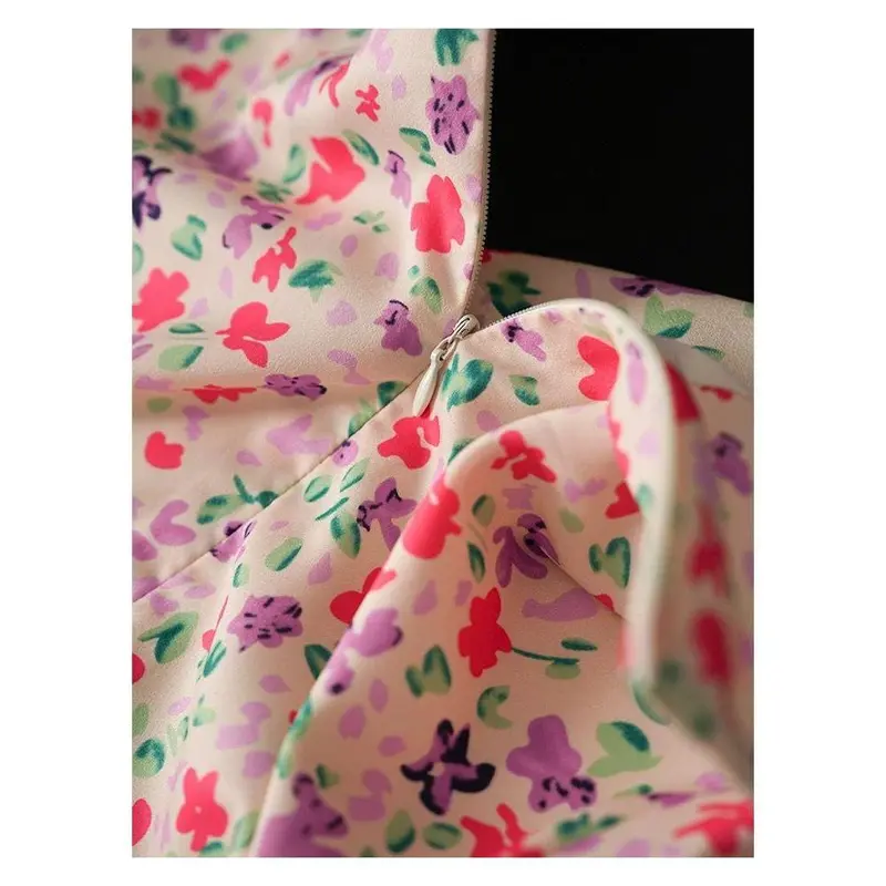 SOHYUN CHIC CASUAL FLOWER KOREAN STYLE MAXI DRESS nagita slavina fairy vintage outfit dresswell long dress 3