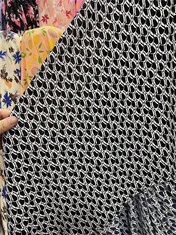 Product Introduction of [binghong] Mesh Lotus Satin Cloth Dress Shirt Hair Ring Diy Handmade Printing and Dyeing Clothing Soft and Slightly Transparent Fabric 25