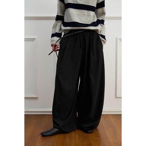 High-Waisted Wide-Leg Pants with Elegant Drape