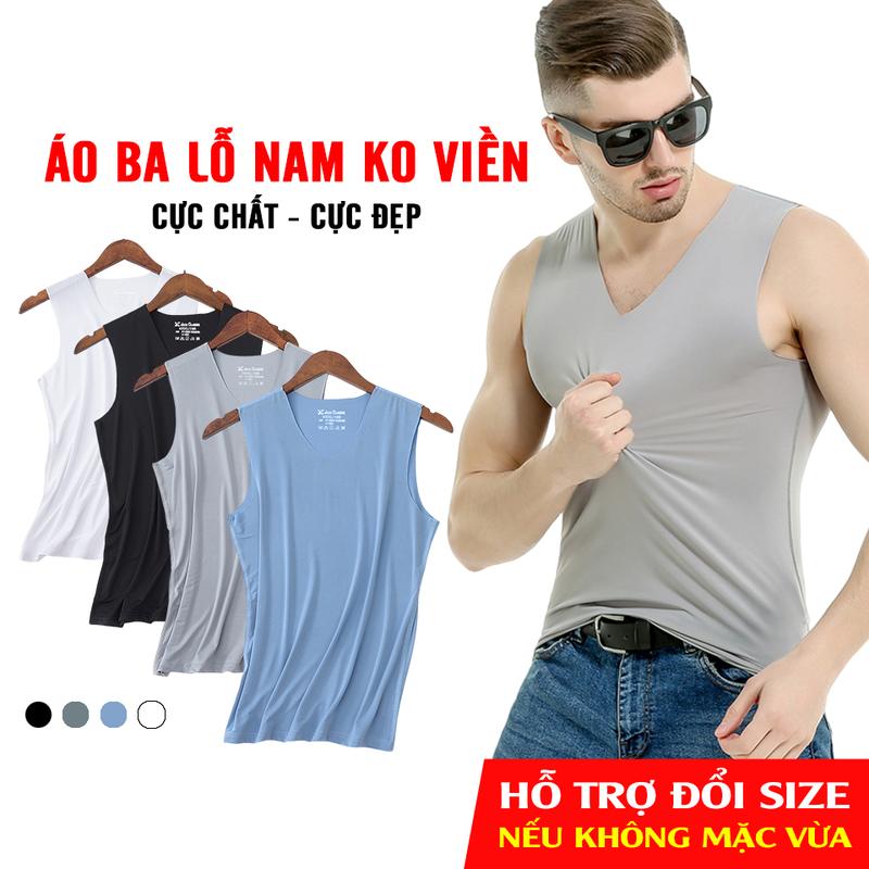 Áo ba lỗ nam không viền chất liệu lụa lạnh mặc mát lạnh đi tập gym thể thao mặc ở nhà Thun - LL