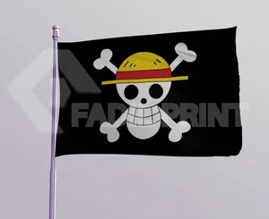 BENDERA ONE PIECE Wall Decor Kain Aesthetic Cosplay Tapestry Fabric Anime Bajak Laut Luffy OP