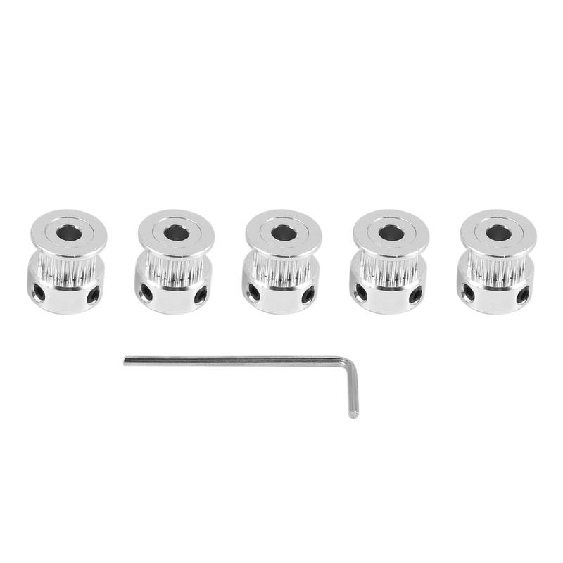 Băng Dính Dẫn Động GT2 Bằng Nhôm, Bộ 5 Cái, Ròng Rọc 20 Răng, Chiều Dài Lỗ 5Mm,…