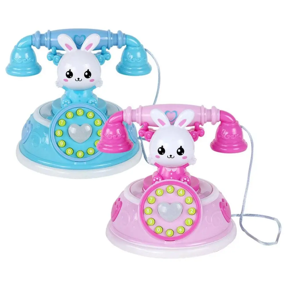 Telephone Toy Music Story Toy Simulated Landline Gift Early Education Development Phone Toy for Kids Preschool Learning Infants Toddlers
