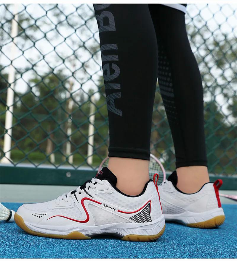 Product Introduction of Badminton Shoes for Men Non-slip Sneakers Tennis Volleyball Shoes Table Tennis Shoes Women Sports Professional Training Athletics Size 36-45 Free Socks and Free Delivery 32