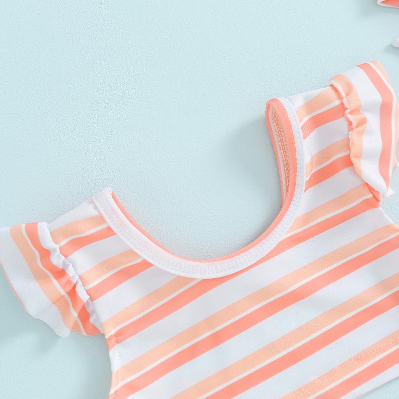 Product Introduction of Toddler Girls Three Piece Swimsuits Fly Sleeve Bikini Set Beachwear Summer Bathing Suits,Cute,Soft,Comfortable,Fitted,High-quality,Fashion,Elastic,Daily Wear,6-24 Months,2-3 Years 44