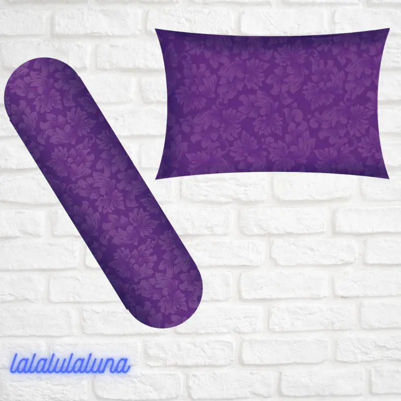 satu set sarung bantal dan guling motif embos abu-abu bahan katun Kain 5
