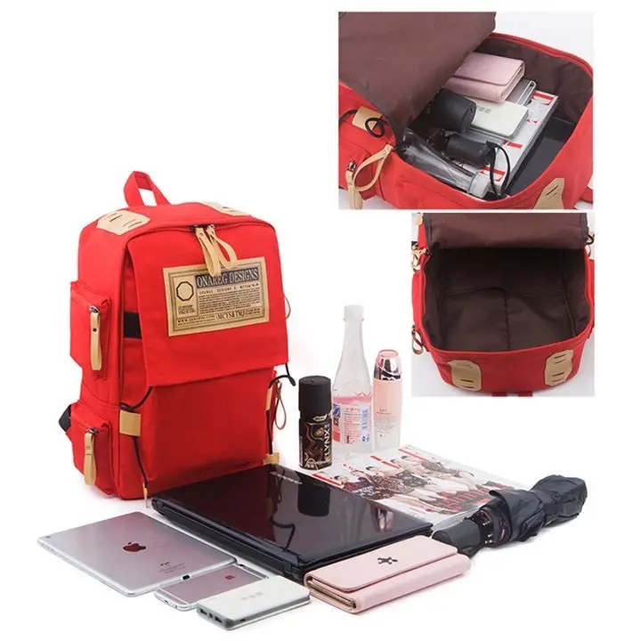 balo thời trang nam nữ thời trang cá tính BL008 Backpack Đeo Vai  Da Nhung ba lô balo  size 40 5