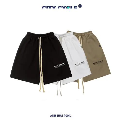 Quần short đùi Essentials City Cycle Studio unisex form rộng nam nữ oversize Local Brand