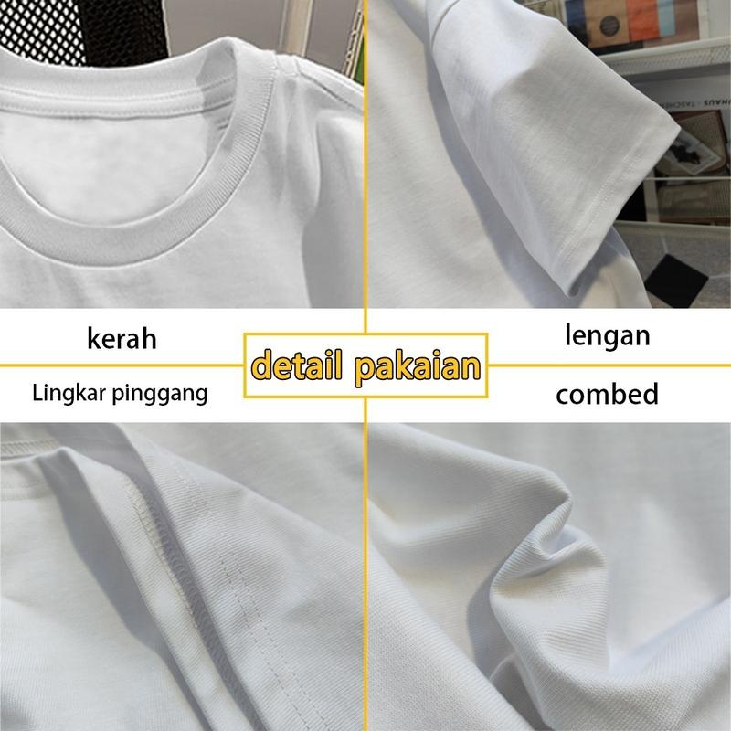 NASA IDOL Baju Kaos Oversize couple pasangan gaya grafiti Distro Keren Premium Lengan Pendek T-shirt atasan kekinian C240 Wanita Katun Dewasa 4