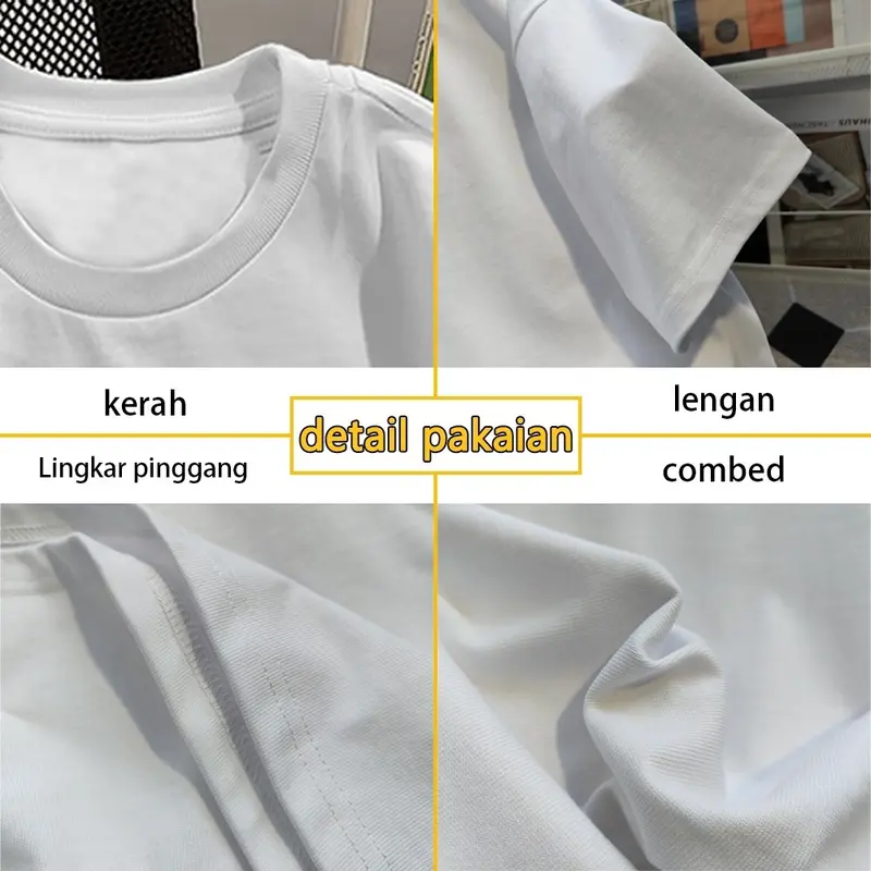 NASA IDOL Baju Kaos Oversize couple pasangan gaya grafiti Distro Keren Premium Lengan Pendek T-shirt atasan kekinian C240 Wanita Katun Dewasa 3
