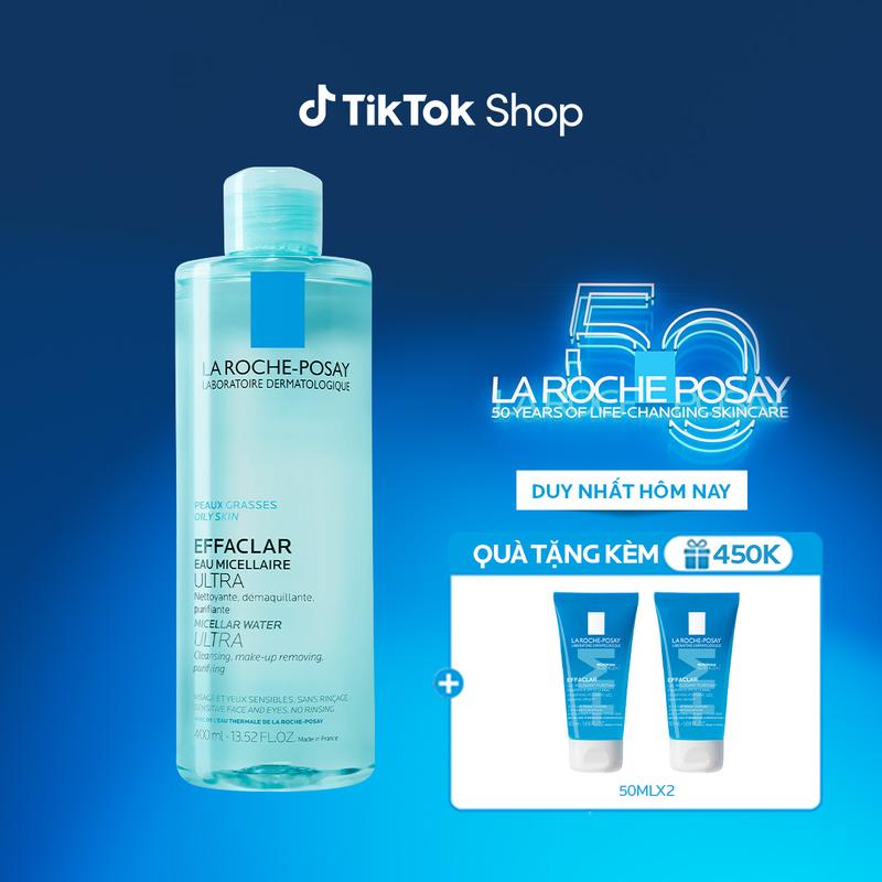 [Exclusive] Nước làm sạch sâu và tẩy trang dành cho da dầu La Roche Posay Effaclar Micellar Water 400ml