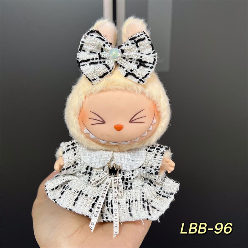 Product Introduction of Labubu Doll Clothes Vinyl Labubu 17cm Plush Toy Cute Dress-Up Casual Outfit Skirt Plush Toy Clothes 13