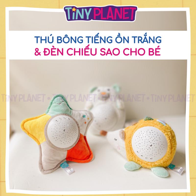 Thú bông phát tiếng ồn trắng kèm đèn chiếu sao máy phát white noise ru ngủ cho bé dễ ngủ ngon giấc Tiny Planet