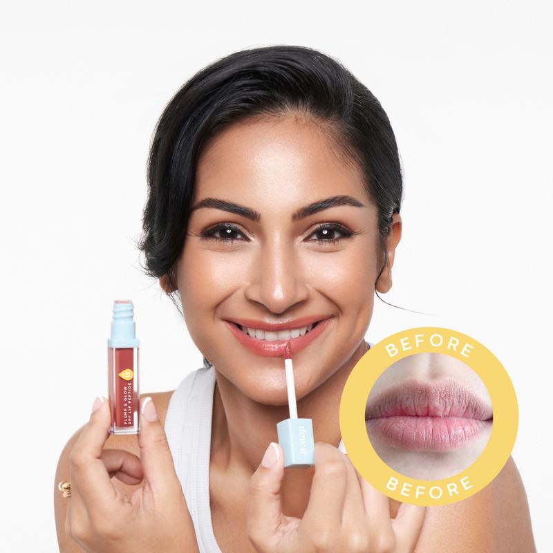 Dew It - Plump & Glow SPF Lip Peptide Dewy Nude | Perlindungan Bibir dari matahari | Sunscreen Lip peptide  Almond 5