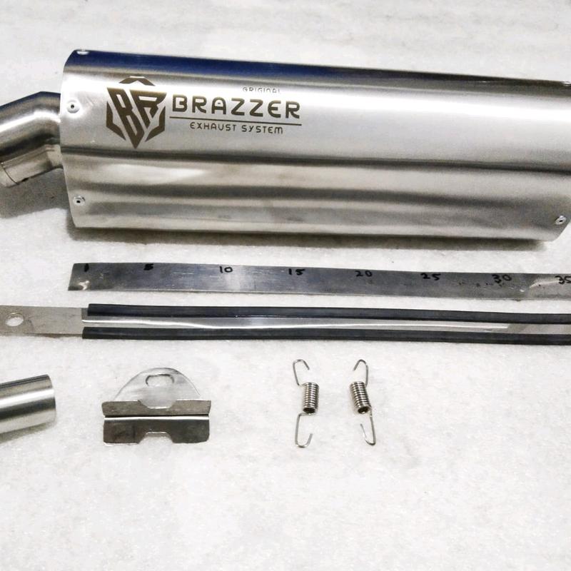 silincer Racing Big volume inlet 50mm knalpot racing Original Brazzer exhaust silincer only 7