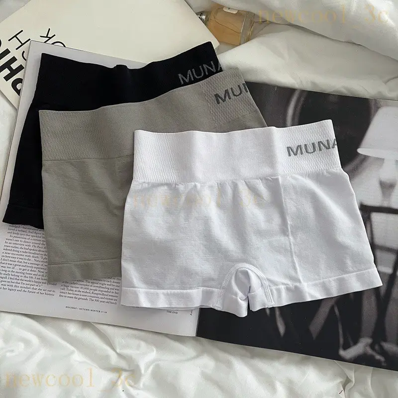 Đồ Lót Thiết Kế Trơn Không Đường May, Cạp Cao, Quần Đùi Boxer, Dành Cho Nữ, MUNAFIE, Quần Lót Không Đường May cạp vừa, Mềm Mại Và Co Giãn, Thoải Mái, An Toàn, Hàng Mới Về