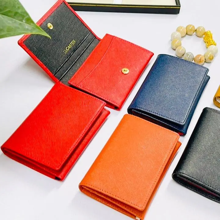 ,ví nữ mini nhỏ gọn bỏ tiền gập đôi và thẻ atm  kiểu dáng hàn quốc  thương hiệu lucaster bh 12 tháng (ib shop nội dung khắc) Wallet Hình Chữ Nhật 0
