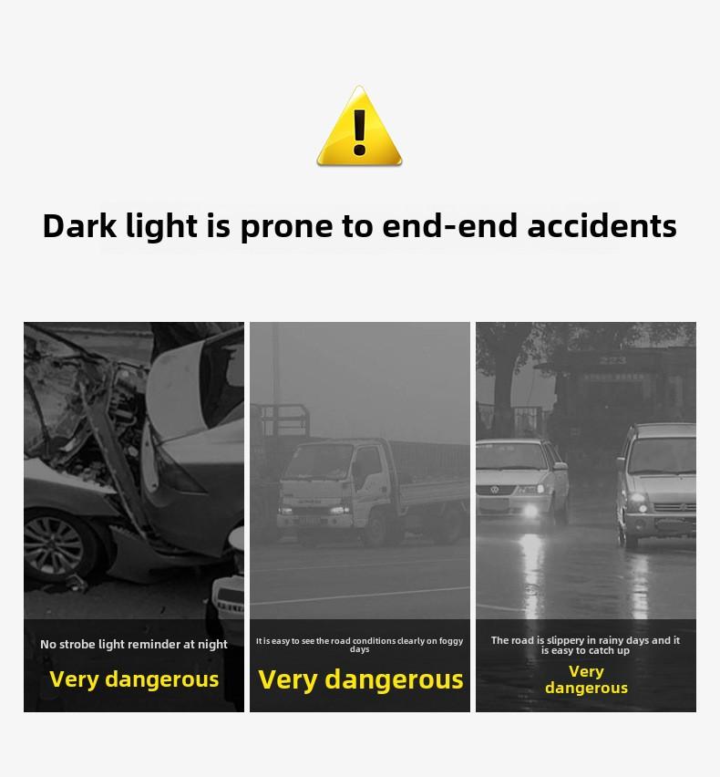 Product Introduction of Car decorative lights, solar shark fin antenna, roof tail modification lights, anti-rear-end collision LED flash 8 lights 1