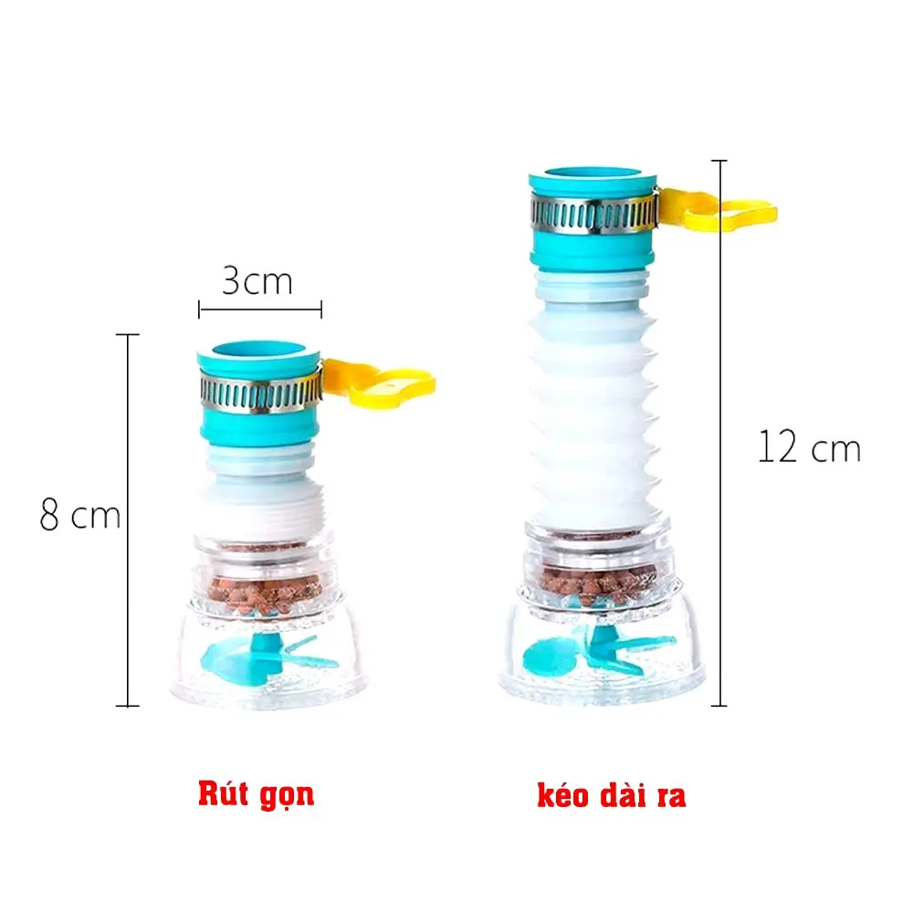 Đầu vòi lọc nước rửa chén bát, xoay 360 độ chống bắn nước ra ngoài bồn