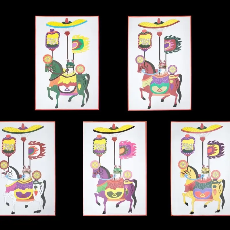 10 bộ tranh mã ngựa giấy cúng nhập trạch, tạ đất kích thước 30x45cm