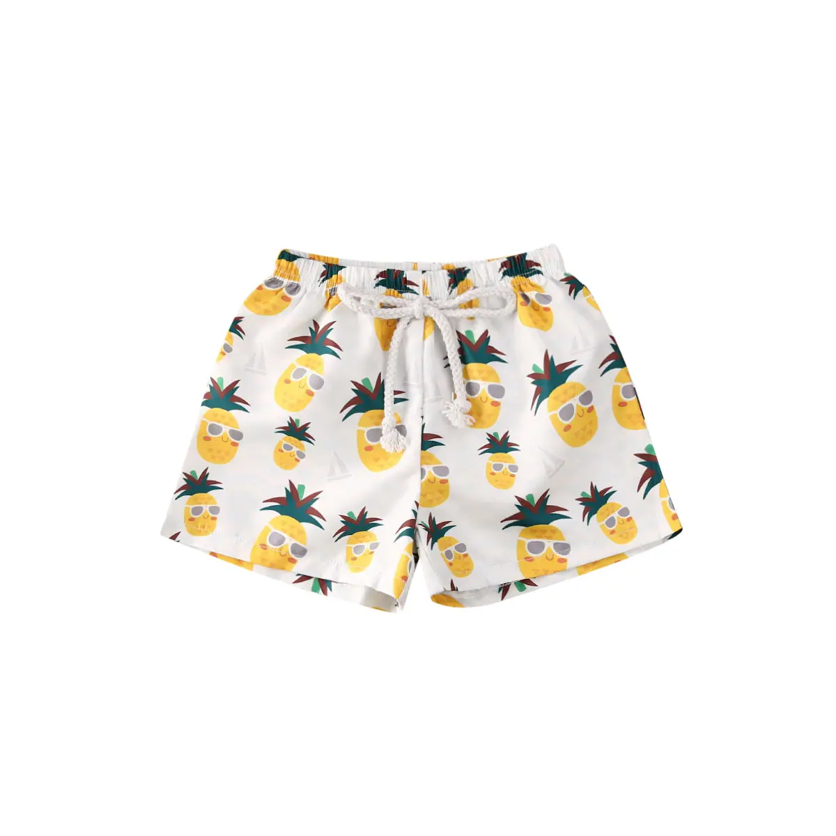 Toddler Baby Boys Beach Shorts, 1-4Years Summer Casual Cartoon Tropical Print Elastic Waist Bottoms Clothing