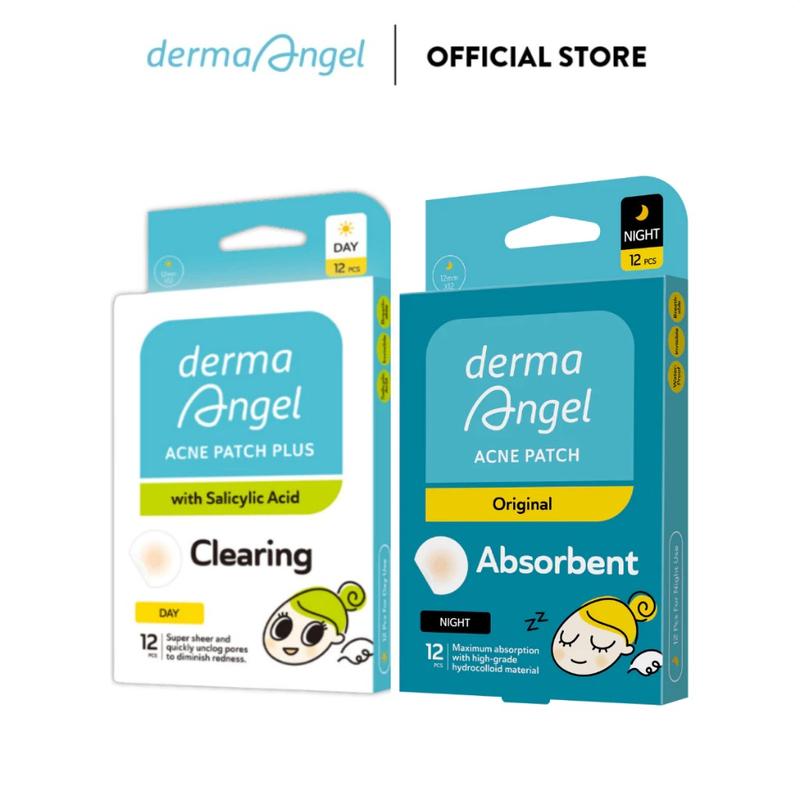  Combo dán mụn Derma Angel Day Plus  Salicylic Acid  & Night làm dịu vùng da mụn viêm 12 Miếng 