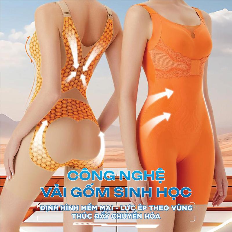 Áo gen mặc lót [Phiên bản nâng cấp] định hình Lông Cừu phẳng bụng nịt nâng hông - Bodysuit nâng ngực gợi cảm mới mùa hè mỏng thoáng khí cao Bodysuit liền quần không viền siết eo