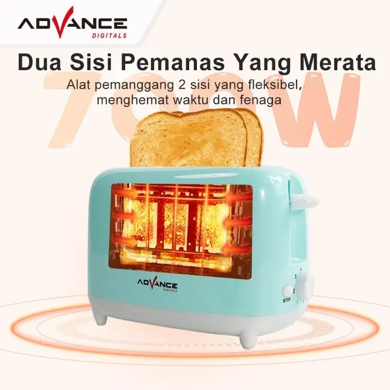 Advance T8866 Toaster Roti / Pemanggang Roti Bakar Low Watt 1