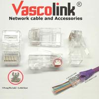 Gambar RJ45 Connector Cat 6 Vascolink EZ Gold - 1 pack Isi 50pcs - PUTIH dari Multi Komputer Kota Administrasi Jakarta Barat 2 Tokopedia