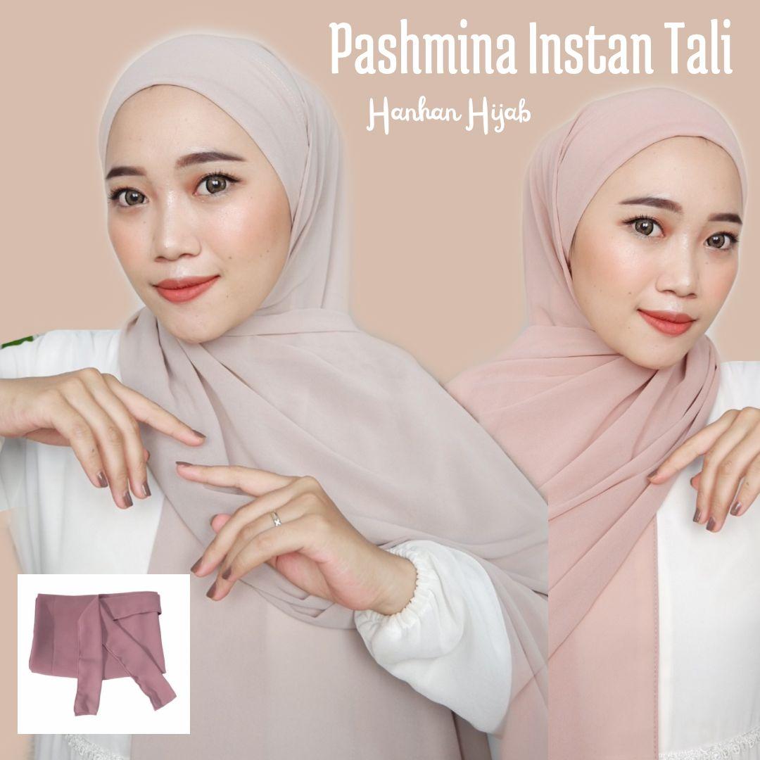 Hanhan Hijab - Pashmina Instan Tali Malay Ceruty babydoll
