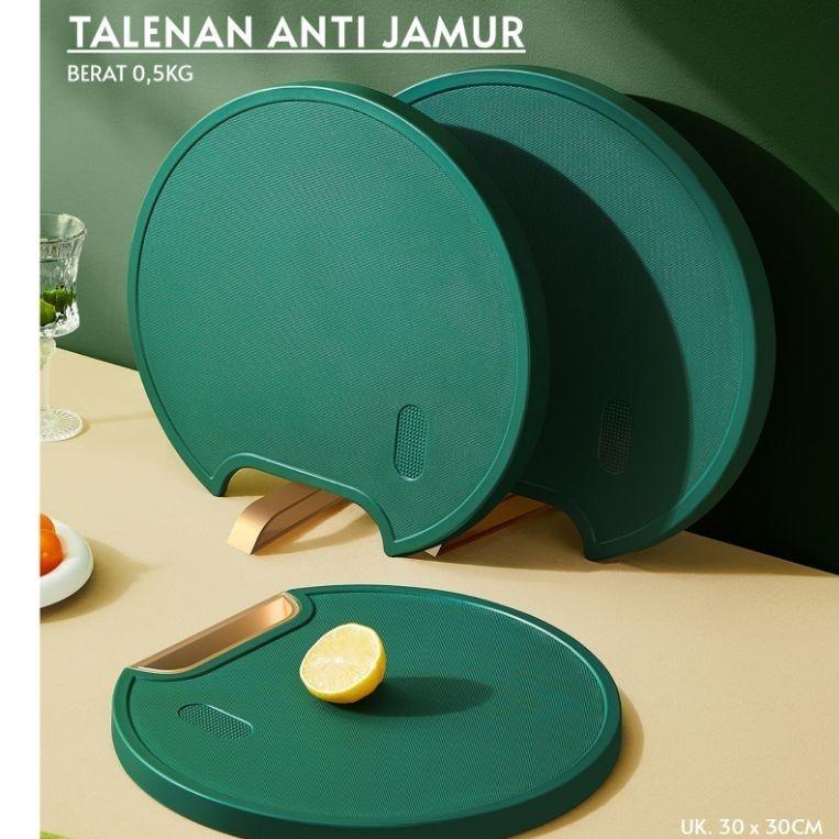 TALENAN BULAT 2IN1 ANTI JAMUR ANTI SLIP CUTTING BOARD PREMIUM 0
