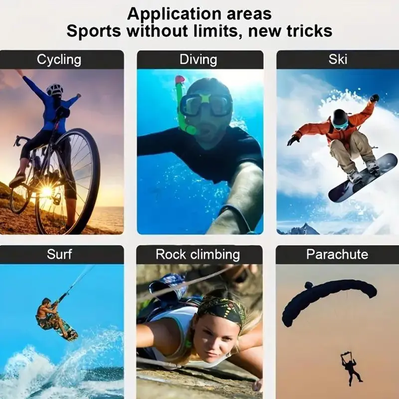 Action Camera, 5K 30 FPS Outdoor Waterproof Action Camera with Front LCD & Touch Back Screen, Camera Remote Control Sports Camera with Wide Angle Lens, Smartphone 8