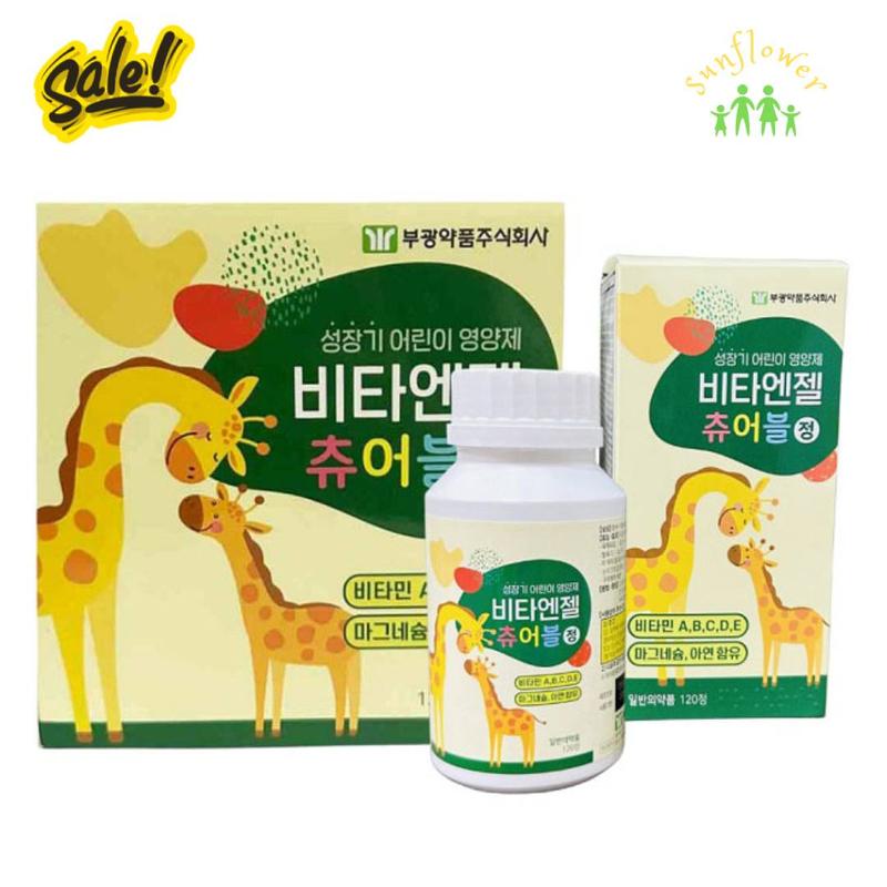 Kẹo Canxi hươu cao cổ hộp 120 viên của Hàn Quốc tăng chiều cao tối ưu cho bé