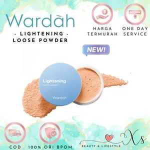 Wardah Bedak Tabur Matte Powder untuk Mencerahkan Kulit - Waterproof | Lightening Matte Powder