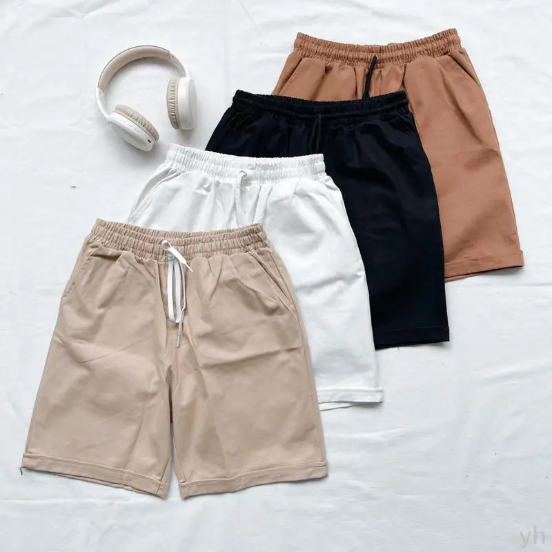 Quần Short Kaki ĐEN/TRẮNG/BE ❤️FREESHIP❤️ Nam nữ unisex/ Short kaki lưng thun ❤️ Menswear Có Túi❤️❤️
