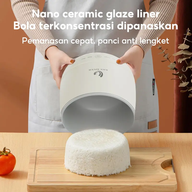 Han River Magic Com Mini Hrrc05Wt Rice Cooker Mini/Penanak Nasi 300Watt Original 5