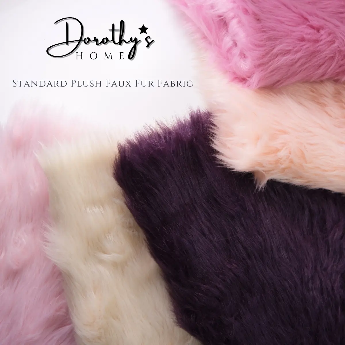 High Quality Flatlay Plush Faux Fur Fabric Small Sizes, Table Cover, Photo Backdrop | Dorothy's Home