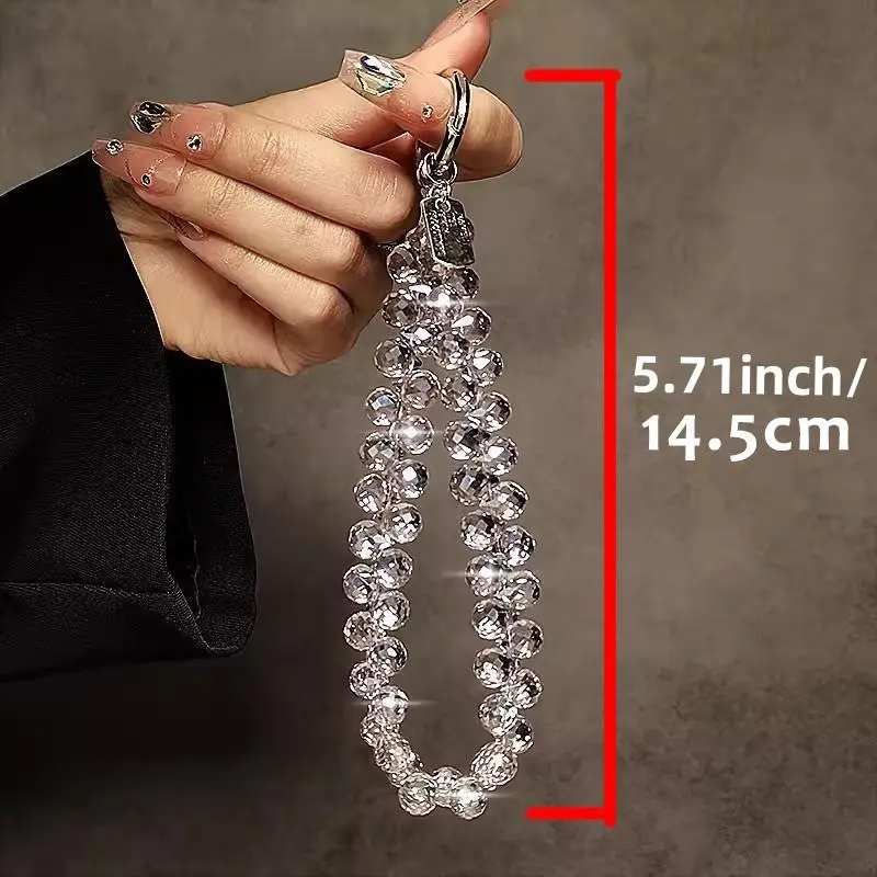 Fashionable Short Phone Chain, Anti-lost Phone Lanyard, Handmade Beaded Wrist Chain, Phone Strap for Women & Girls, Phone Accessories, Phone Straps & Charms 1